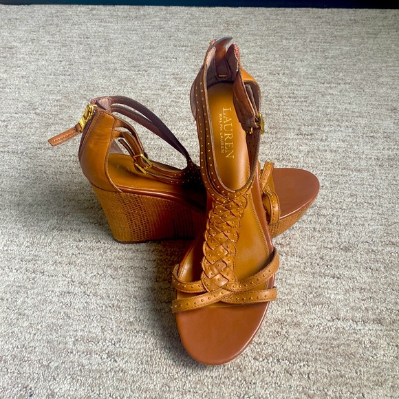 Ralph Lauren Shoes - Ralph Lauren zip back wedges